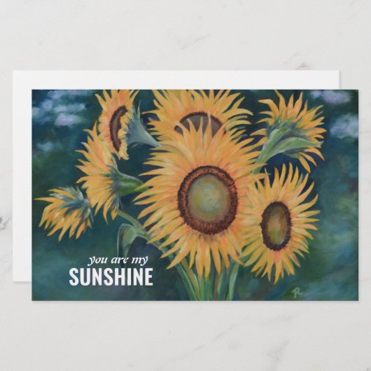 Papeterie Vous êtes My Sunshine Flat Grey Card (Devant / Derrière)