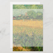 Papeterie Vue d'Arles avec Irises par Vincent van Gogh (Devant / Derrière)