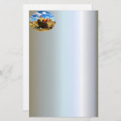 Papeterie Wagon de paille d'action de grâce en campagne (Devant / Derrière)