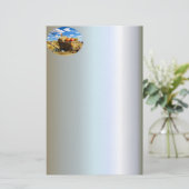 Papeterie Wagon de paille d'action de grâce en campagne (Debout devant)