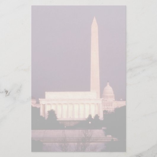 Papeterie Washington Monument, le Capitole et Jefferson (Devant)