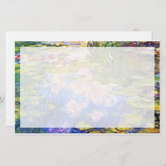 Papeterie Water Lily Pond Claude Monet PEINTURE D'ART FINE (Devant / Derrière)