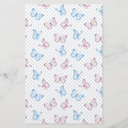 Papeterie watercolor butterfly (Devant)
