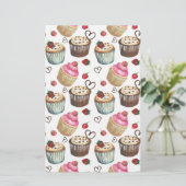 Papeterie Watercolor cupcakes (Debout devant)