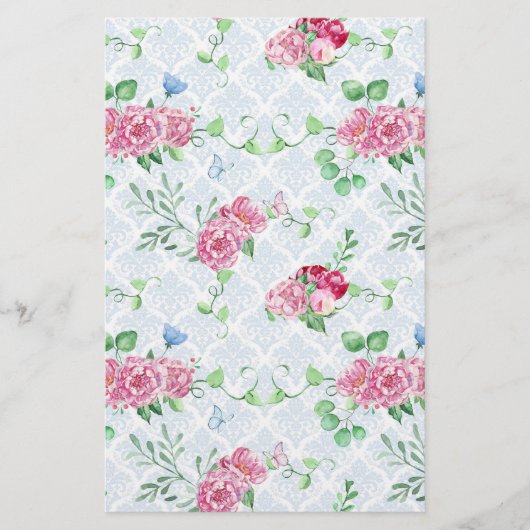 Papeterie watercolor peony (Devant)