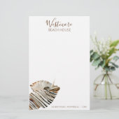Papeterie Watercolor Seashell Beach House (Debout devant)