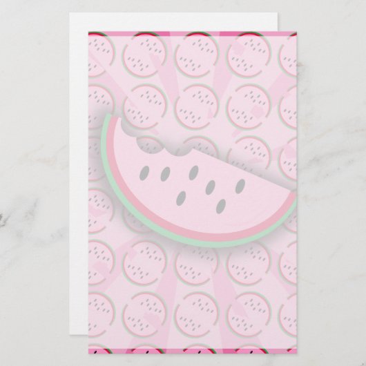 Papeterie Watermelon Fun Fruit Art Design (Devant / Derrière)