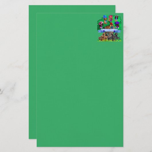 Papeterie Weenie Dog Family Tree Meilleur Dans Afficher La S (Devant / Derrière)