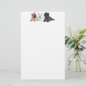 Papeterie Westie avec deux terriers Cairn (Debout devant)