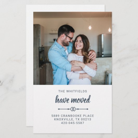 Papeterie Weve Moved Adresse Photo Moving Faire-part (Devant / Derrière)