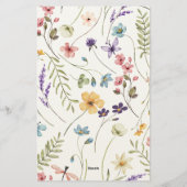 Papeterie Whimsical Bloom Colorful Spring Wildflower Pattern (Dos)