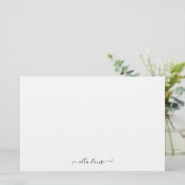 Papeterie Whimsical Elegine Black Script Nom (Debout devant)