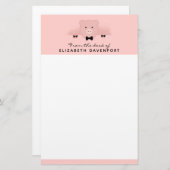 Papeterie Whimsical Pink Pig mignon Nouvel An chinois (Devant / Derrière)