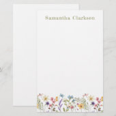 Papeterie Whimsical Wildflower Bloom Colorful Spring Garden (Devant / Derrière)