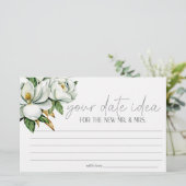 Papeterie White Magnolia Floral Date Nuit Idée Douche Jeu (Debout devant)