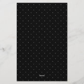 Papeterie White On Black Laurel Monogram Polka Dot Pattern (Dos)