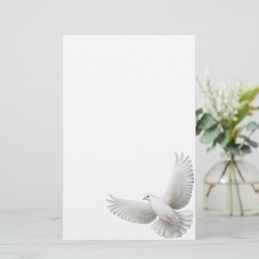 Papeterie White Peace Dove (Debout devant)