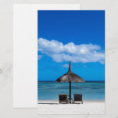 Papeterie White Sand beach of Malope Flac Mauritius overloo (Devant / Derrière)