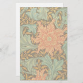 Papeterie William Morris Motif monumental Art nouveau (Devant / Derrière)