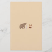 Papeterie Woodland Créatures Baby shower Invitation (Dos)