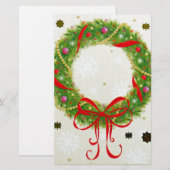 Papeterie Wreath de Noël (Devant / Derrière)