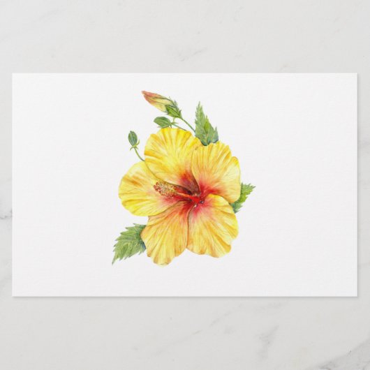 Papeterie Yellow Hibiscus Botanical (Devant)