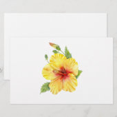 Papeterie Yellow Hibiscus Botanical (Devant / Derrière)