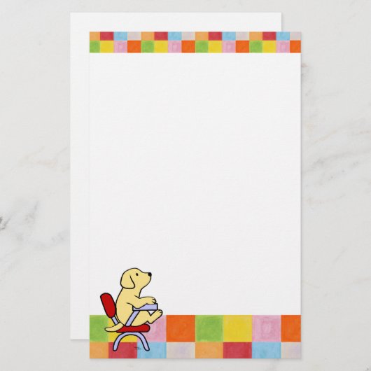 Papeterie Yellow Labrador 1Mosaic étudiant (Devant / Derrière)