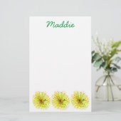 Papeterie Yellow wildflower dandelion watercolor flower (Debout devant)