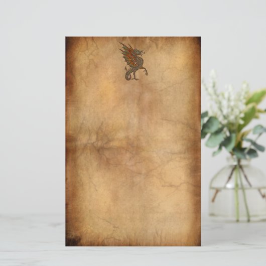 Papeterie Yes Old Medieval Dragon Design (Debout devant)
