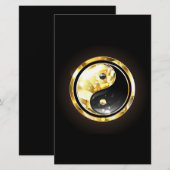 Papeterie Yin Yang or sur noir (Devant / Derrière)