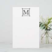 Papeterie Your Letter. Custom Monogram. Black and White (Debout devant)