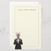 Papeterie Zebra Gentleman| Ajouter votre nom (Devant / Derrière)