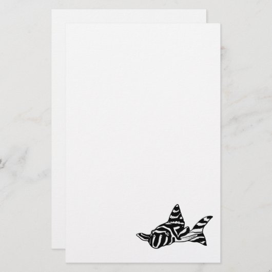 Papeterie Zebra Plecostomus Pleco Poissons stationnaires (Devant / Derrière)