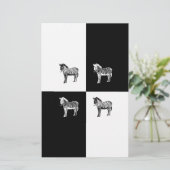 Papeterie Zèbre noir et blanc (Debout devant)