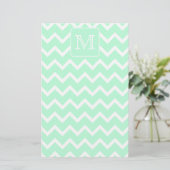 Papeterie Zigzag vert en bon état avec le monogramme fait (Debout devant)