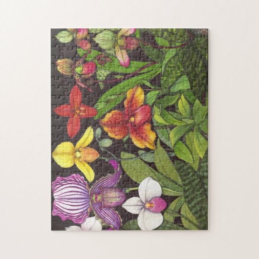 Paphiopedilum Lady Slipper Orchids Puzzle Legpuzzel (Verticaal)