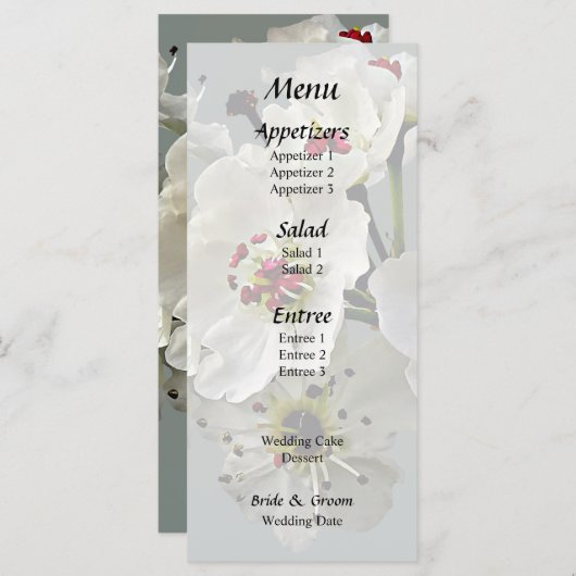 Paphiopedilum Orchids Intertwind Menu (Voorkant / Achterkant)