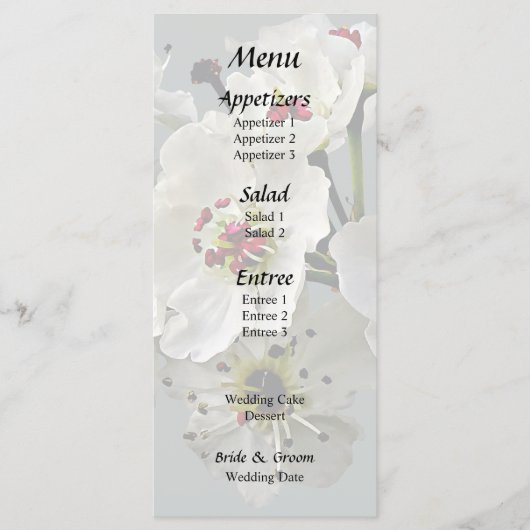 Paphiopedilum Orchids Intertwind Menu (Voorkant)