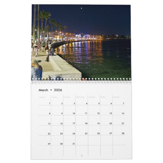 Paphos at Night 2026 Calendrier par PaphosLife (Mar 2026)