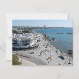 Paphos Seafront drone uitzicht Briefkaart
