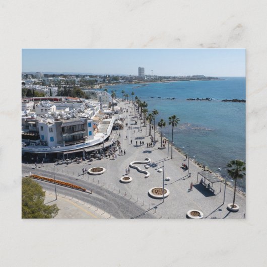 Paphos Seafront drone uitzicht Briefkaart (Voorkant)