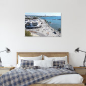 Paphos Seafront drone uitzicht Canvas Afdruk (Insitu (Slaapkamer))