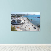 Paphos Seafront drone uitzicht Canvas Afdruk (Insitu (Houten vloer))