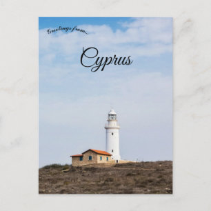 Paphos-vuurtoren in Paphos Cyprus Briefkaart