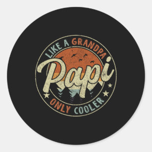 Papi als een opa, alleen koeler,  opbergvak ronde sticker