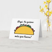 Papi, cartes de fête des pères de tacos de Quiero (Fleur jaune)