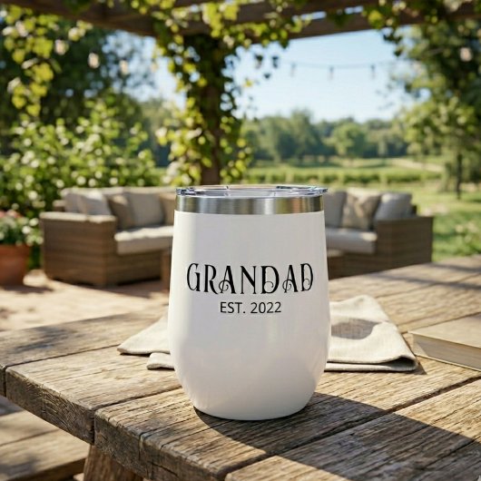 Papi moderne établi écriture noire 