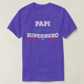 Papi Superdad superheld superdad helster T-shirt (Design voorkant)