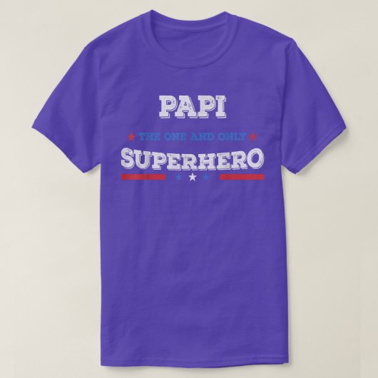 Papi Superdad superheld superdad helster T-shirt (Design voorkant)
